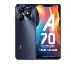 Celular Itel A70 4G 12GB RAM +256GB Cam 13MP AI Tela 6.6 Global Dual Sim Starlish Preto