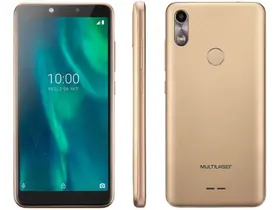 Smartphone Multi F P9131 32GB Dourado 3G - Quad-Core 1GB 5,5” Câm. 5MP Dual Chip