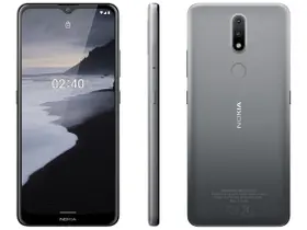 Smartphone Nokia 2.4 64GB Cinza 4G 3GB RAM 6,5” Câm. Dupla + Selfie 5MP com Pacote Office