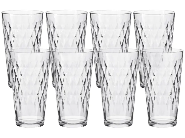 Jogo de Copos de Vidro 8 Peças 350ml Nadir Vitrage