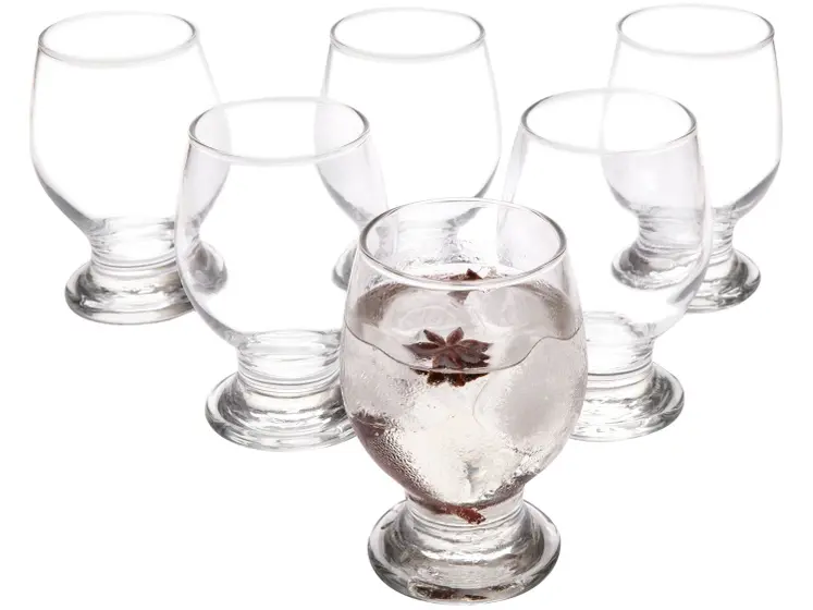 Jogo de Taças para Água e Suco de Vidro 250ml 6 Peças Nadir Paulista