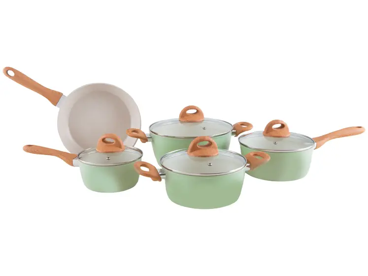 Jogo de Panelas Brinox Verde Pistache 5 Peças Optima Ceramic Life
