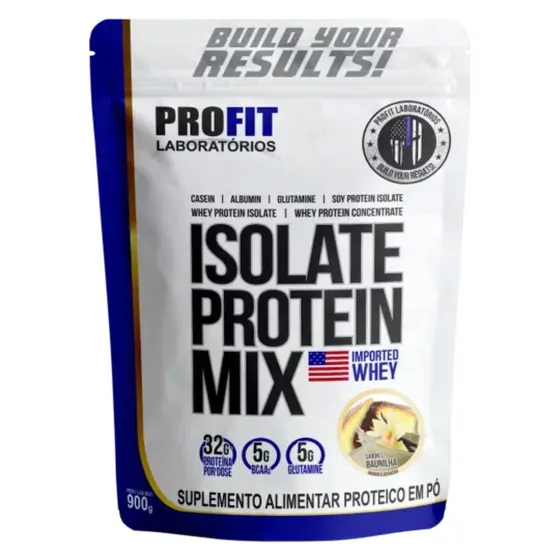 Whey Protein Isolado Profit 900g Recuperação Muscular e Ganho de Massa Muscular - Profit Labs