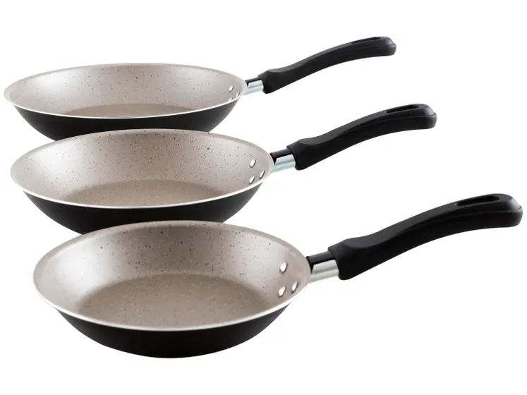 Conjunto de Frigideiras Antiaderente Tramontina de Alumínio Linz Preto 3 Peças