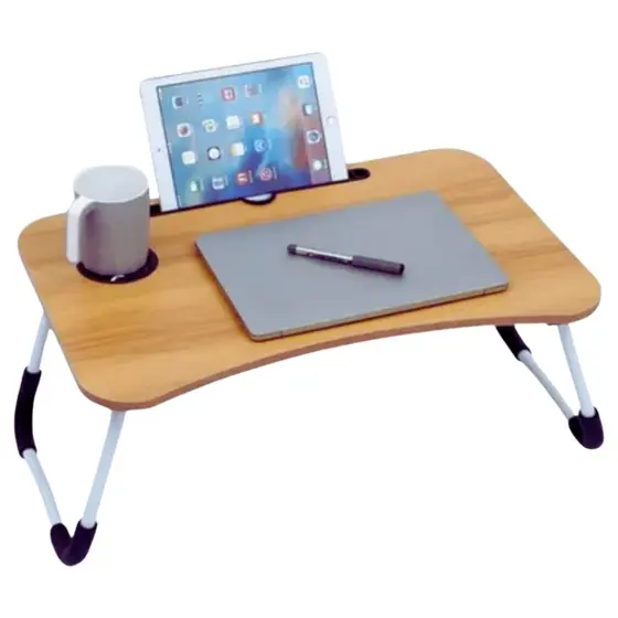Mesa Mesinha Apoio Cama Sofá Suporte Notebook Tablet Copo Refeição Homi Office Dobrável - Nova Seculo