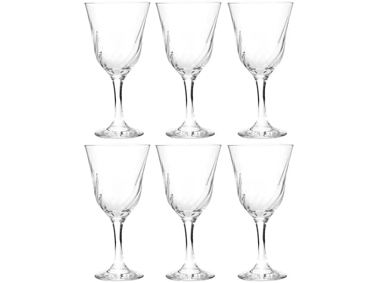 Jogo de Taças para Vinho Vidro 6 Peças 250ml Nadir Lírio