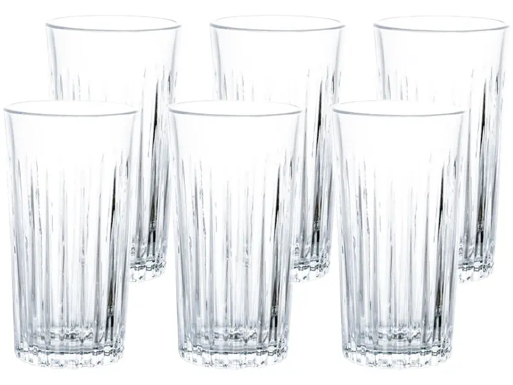 Jogo de Copos de Vidro Transparente 350ml 6 Peças Haus Concept Imperial
