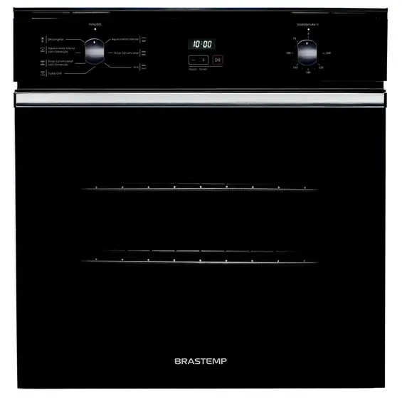 Forno de Embutir Elétrico Brastemp 84 Litros Preto com Convecção e Timer Touch - BOC84AE