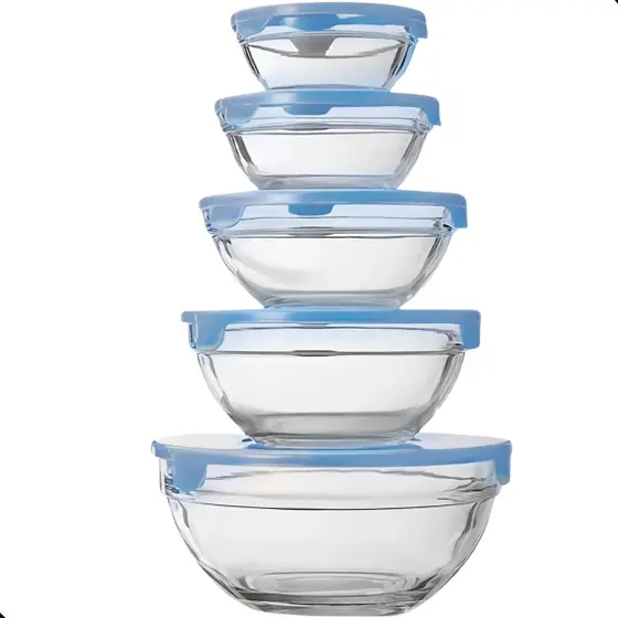 Kit Potes com Tampa Colorida 5 Peças Organização e Praticidade na Cozinha - Sigullar