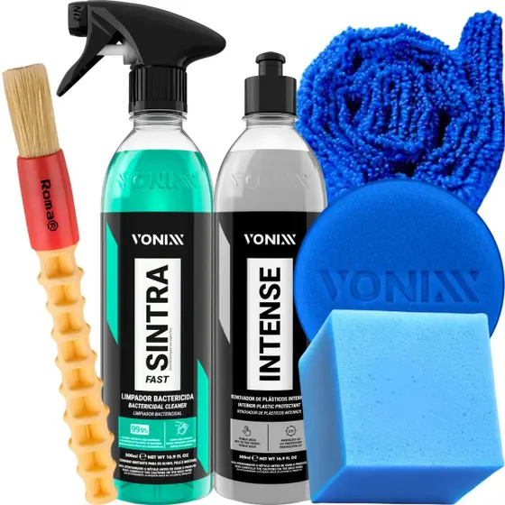 Kit de Limpeza e Recuperação de Plasticos Internos e Externos do Carro - VONIXX