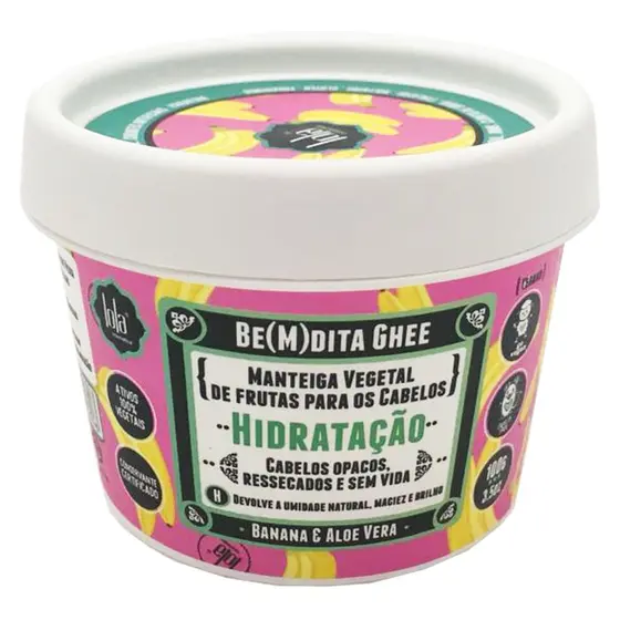 Máscara de Hidratação Lola Cosmetics Be(m)dita Ghee Banana e Aloe Vera - Lola From Rio