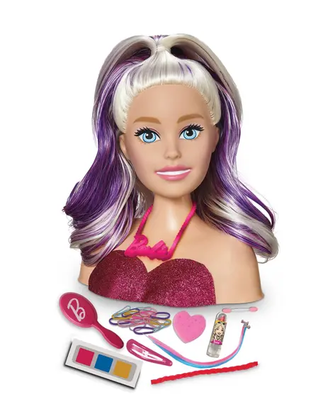Barbie busto rosa boneca barbie com maquiagem brinquedo 01265 Original Mattel - Pupee