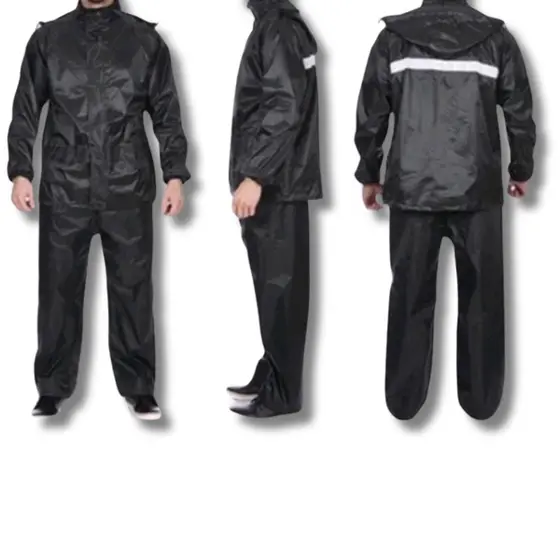 Conjunto Capa Chuva Moto Emborrachada Impermeável Motoboy Refletivo Bolsa Resistente - Star