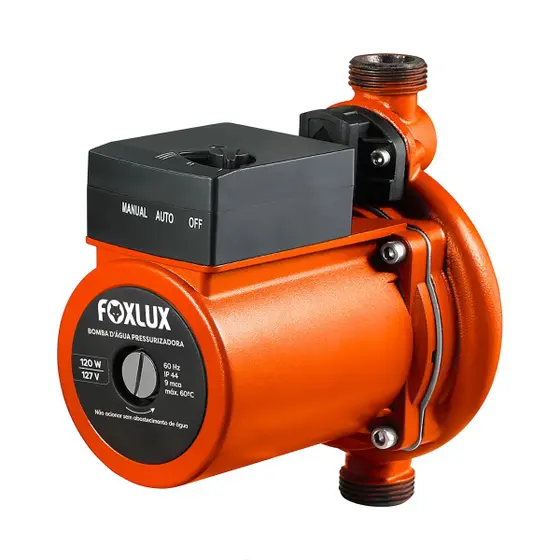 Bomba DÁgua Pressurizadora 127V 120W Foxlux 9mca com Fluxostato Automático para Chuveiro e Torneira