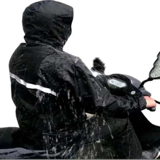 Conjunto Capa Chuva Moto Emborrachada Impermeável Motoboy Refletivo Bolsa - TIME