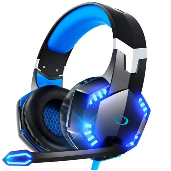 Fone de Ouvido com Microfone Articulado Led Headset Gamer Pc Celular Notebook Computador Jogos Console - Knup