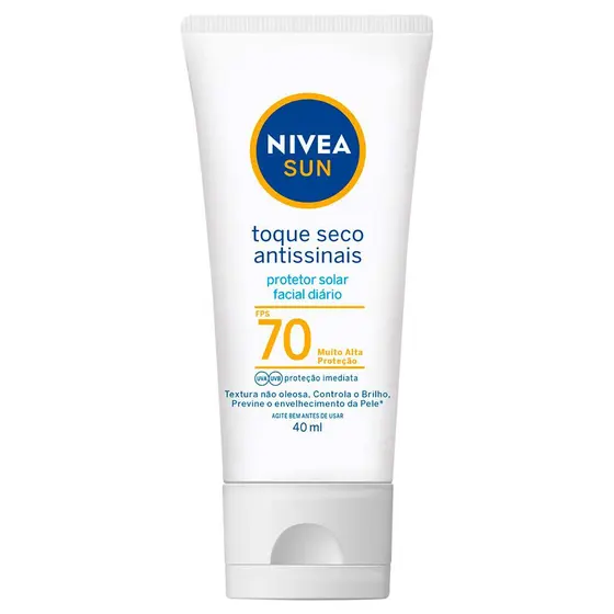 NIVEA Sun Protetor Solar Facial Toque Seco Antissinais Fps70