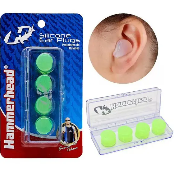 Tampao Protetor de Ouvido Auricular 4 PC Silicone Hammerhead