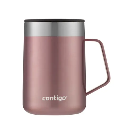 Caneca Térmica com Tampa 414ml Quente e Frio Contigo Rose