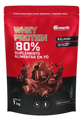 Whey Protein Concentrado 1kg Growth Supplements - Chocolate