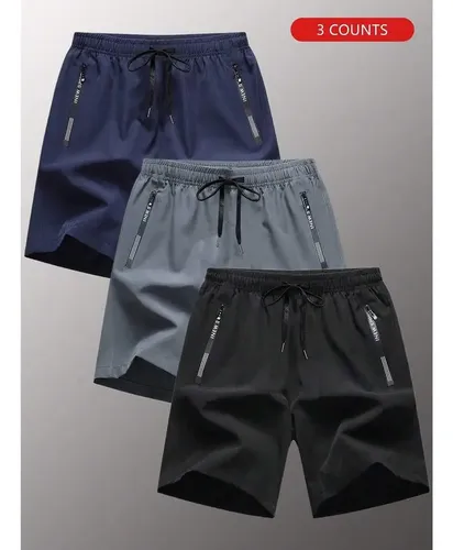 Kit 3 Bermuda Shorts Casuais Versáteis Para