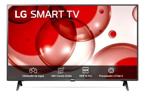 Smart TV LG 43"Full HD, Processador A5 Ger6, AI, Alexa e webOS 23 - 43LR6700PSA