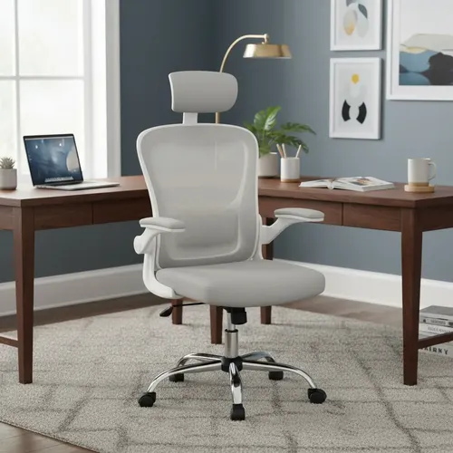 Cadeira De Escritório Ergonômica Giratória Boston G100 Com Estofado Mesh Luvinco Com Ajuste Lombar