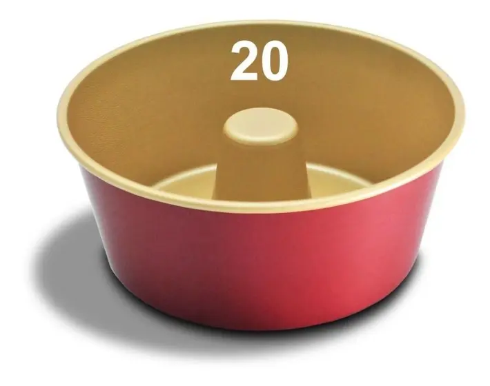 Forma Com Tubo Antiaderente Cereja E Creme Nº20 Arnix