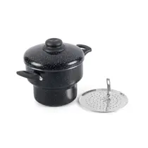 Cuscuzeira Antiaderente 18cm Tampa Preto Nacional - Alumínio Nacional