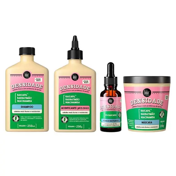 Lola Cosmetics Densidade Kit Shampoo + Máscara + Tônico + Acidificante - Lola From Rio