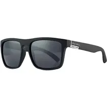 Óculos de Sol Masculino Com Proteção UV400 Polarizado Visão Nítida Confortável Preto Fosco Formato Quadrado Casual Esporte Village Heaven 1034
