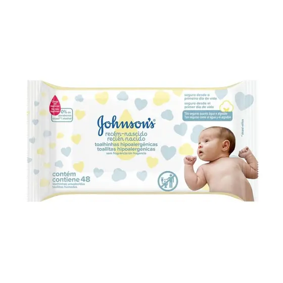 Toalhinhas Johnson's Recém-Nascido c/ 48 Unidades - Johnson's Baby