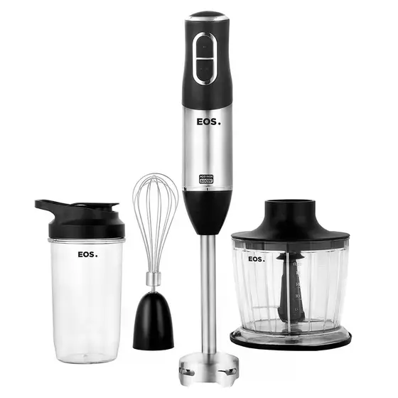 Mixer 3 Em 1 EOS EMX02 2 Velocidades 600W Inox com Preto 220V