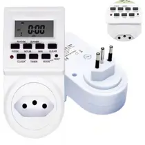 Temporizador Timer Digital Lcd 20 Programável Tomada Bivolt - New