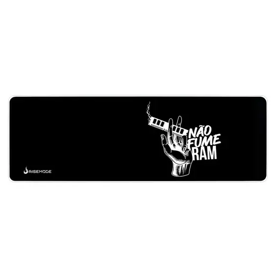 Mousepad Gamer Rise Mode Speed, Não Fume Ram, Estendido (900x300mm), Borda Costurada - RG-MP-06-NFR