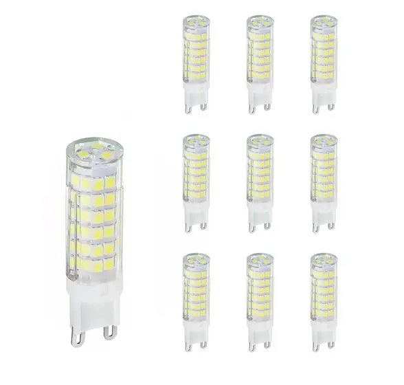 Kit10 Lâmpada Led Halopim G9 7w Lustres E Pendentes Bivolt - BRANCO FRIO - GOLDENSKY