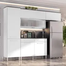 Armário Cozinha Girassol 7 Portas 2gav Pés Reguláveis - Quarta Divisão Móveis