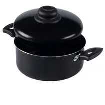 Caçarola Antiaderente Com Tampa 20cm 2L Preto Nacional - Alumínio Nacional