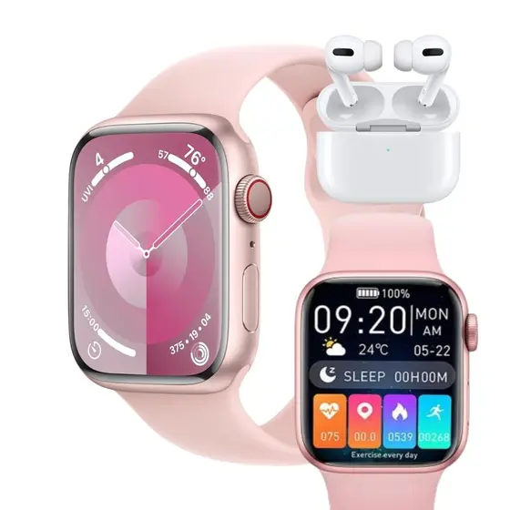 Relógio Smartwatch Watch X 41mm Pulso fino 2 pulseiras lançamento 2024 feminino modo esportivo corrida academia monitor de saúde GPS e NFC - Wearfit pro