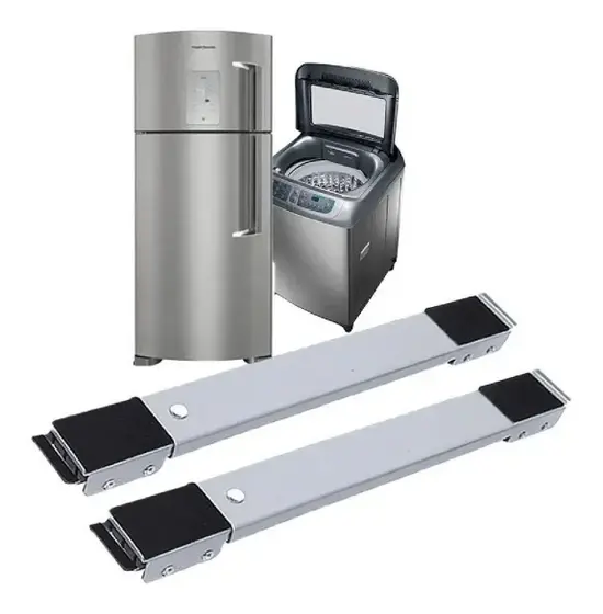 Base Com Rodinhas Para Geladeira Fogão Maquina De Lavar Sofá - New