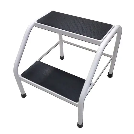 Escadinha De 2 Degraus Para Maca Anti Antiderrapante Metal Profissional Estética Doméstico Casa - MR