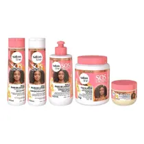 Kit Completo SOS Cachos Mel e Óleo de Argan - S.O.S Cachos