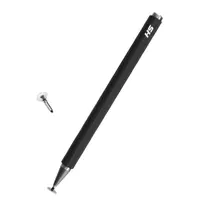 Caneta Touch Screen Ponta Fina Celular Smartphone Tablet Samsung Kindle Notebook 2em1 Digital Stylus Capacitiva Metal p Desenhar Escrever - HS Acessórios