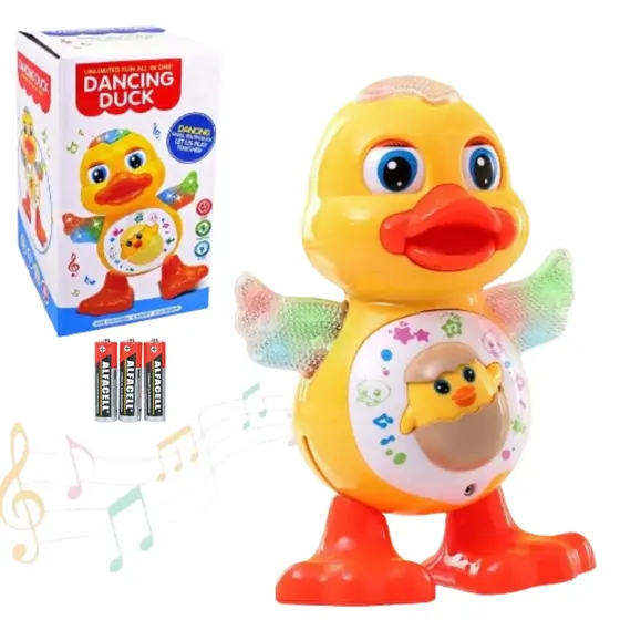 Pato Dançante Brinquedo Musical Dança Anda Mexe Luz E Som - Baby Land