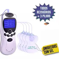 Aparelho De Fisioterapia Portátil Choque Elétrico Acupuntura Cor Prateado 110V/220V - Aparelho Massageador Fisioterapia