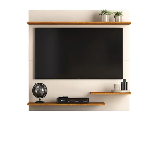 Painel Para TV Até 32 Polegadas Ripado Nicho e Preteleira Modelo Madrid - Stucchi Lojas