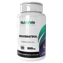 Resveratrol Semente de Uva 120 Capsulas 500mg Nutrivale