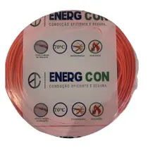 Fio Cabo Flexivel 10mm vermelho 25 metros - ENERG CON