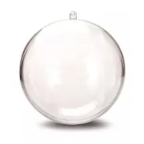 Esferas Acrílica Bola Transparente Pascoa Natal 7cm - 10 Uni - RUSSO ART