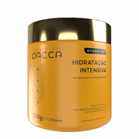 Máscara de Hidratação Profissional Para Cabelo Seco e Com Química - Dacca Professional